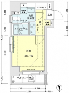 メインステージ錦糸町駅前IIの間取り図