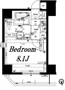 アクサス神楽坂Sta.の間取り図