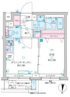 ジェノヴィア京成立石Vの間取り図
