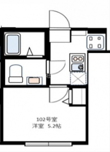 Casa 四葉 Bの間取り図