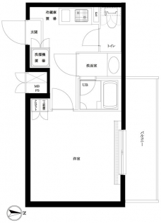 ルーブル早稲田六番館の間取り図