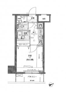 スカイコート・ヴィーダ五反田ウエストの間取り図