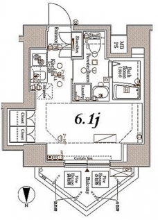アクサス新宿タワーズイーストの間取り図