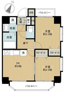 フェニックス幡ヶ谷壱番館の間取り図