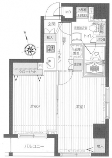 トーシンフェニックス五反田の間取り図