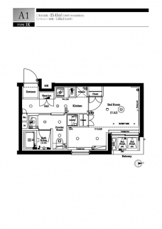 アクサスガレリアレジデンス東高円寺の間取り図