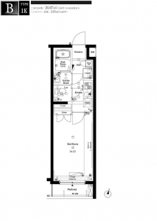 アクサス西新宿の間取り図