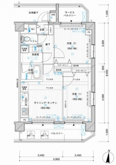 メインステージ押上IVの間取り図