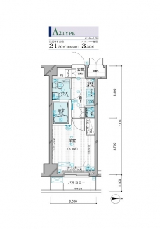 メインステージ錦糸町の間取り図