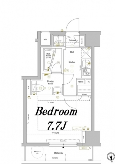 アクサス神楽坂Sta.の間取り図