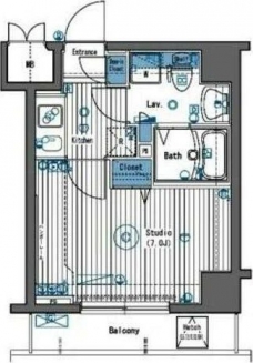 ガラ・グランディ西新宿の間取り図