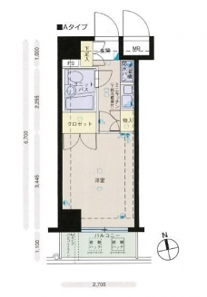 メインステージ大森海岸の間取り図