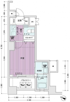 メインステージ東日本橋IIの間取り図