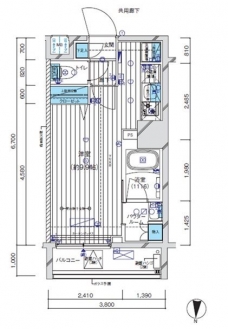 メインステージ三ノ輪EASTの間取り図