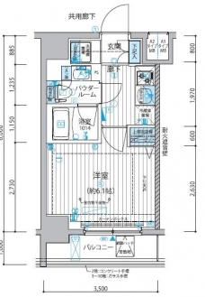 メインステージ戸越銀座の間取り図