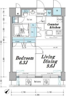 アクサス巣鴨Ｓｔａ．の間取り図