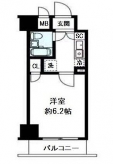 エクセリア新宿の間取り図