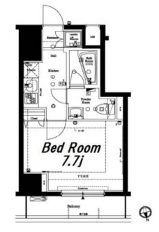 アクサス神楽坂Sta.の間取り図