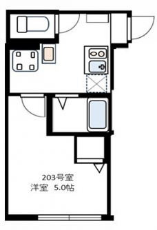 Casa 四葉 Bの間取り図