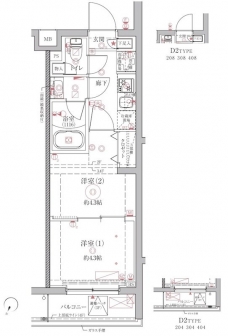 クレイシアIDZ中野鷺宮の間取り図