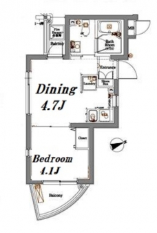 アクサス等々力の間取り図