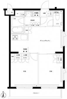 ルーブル都立家政六番館の間取り図