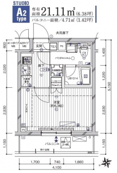メインステージ南蒲田の間取り図