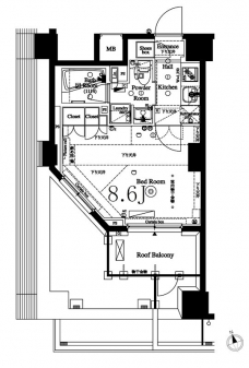 アークマーク梅屋敷アジールコートの間取り図
