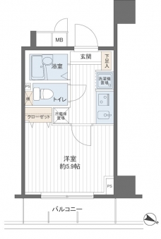 メインステージ西新宿の間取り図