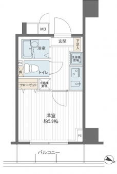 メインステージ西新宿の間取り図