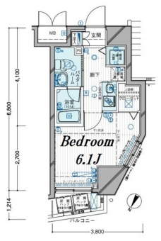 メインステージ目黒IIの間取り図