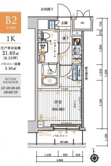 メインステージ元住吉の間取り図