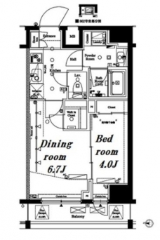 アクサス渋谷初台の間取り図