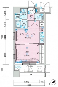 メインステージ上野の間取り図