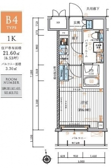メインステージ元住吉の間取り図