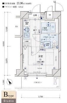 メインステージ押上IIIの間取り図