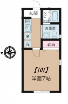 板橋区富士見町マンションの間取り図