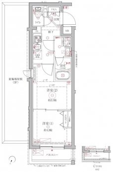 クレイシアIDZ中野鷺宮の間取り図