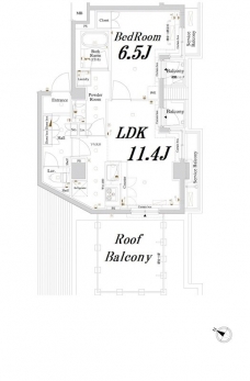 アクサス品川レジデンスの間取り図