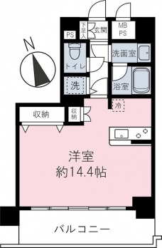 ライオンズマンション下赤塚第２の間取り図