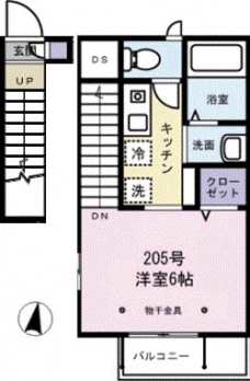 かしの木荘の間取り図