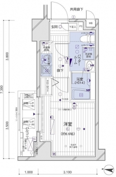 メインステージ両国駅前の間取り図