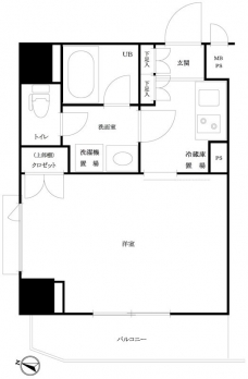 ルーブル市ヶ谷の間取り図