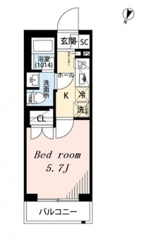 プレール・ドゥーク中野富士見町IIの間取り図