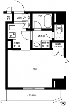 ルーブル市ヶ谷の間取り図