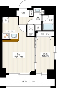 ＨＹ’ｓ ｓｔａｇｅ 浅草今戸の間取り図