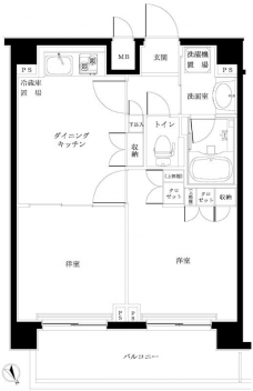 ルーブル旗の台弐番館の間取り図