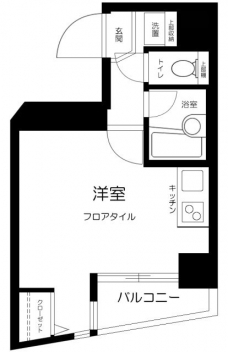 スカイコート新宿曙橋第2の間取り図