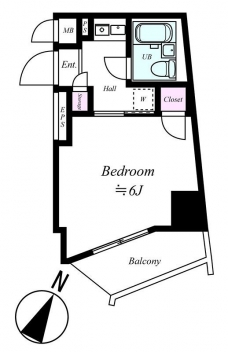 プレール新宿余丁町の間取り図