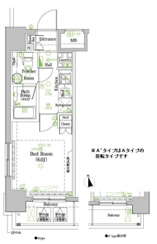 グラントゥルース門前仲町の間取り図